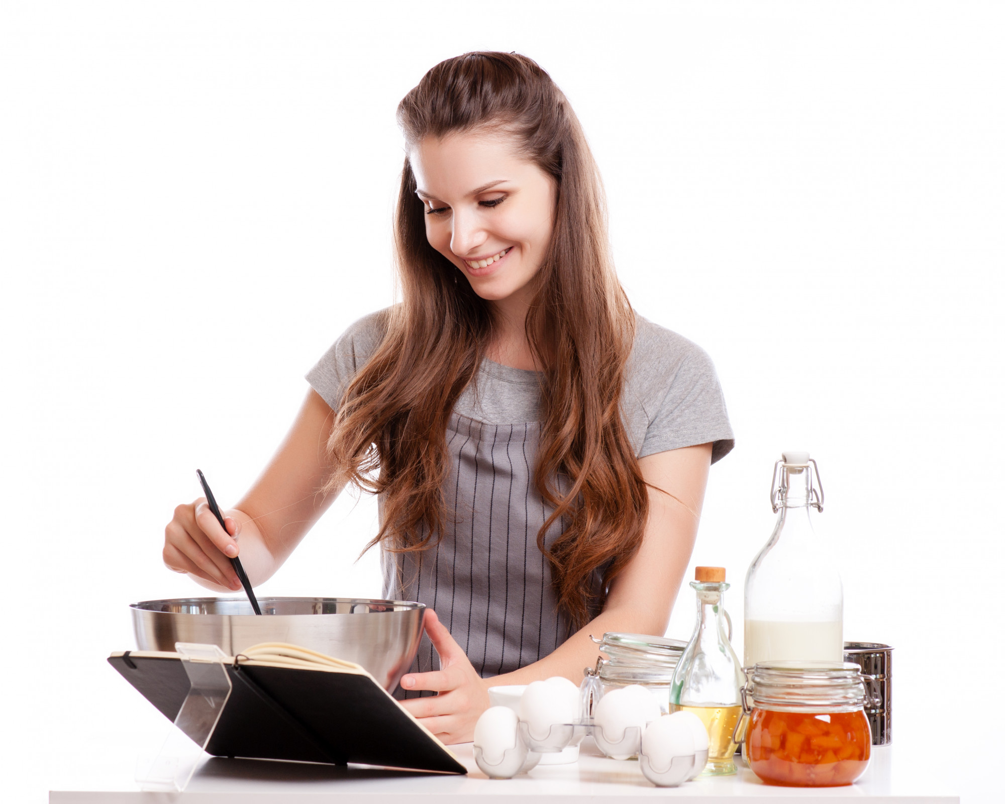 Studente che cucina in diretta